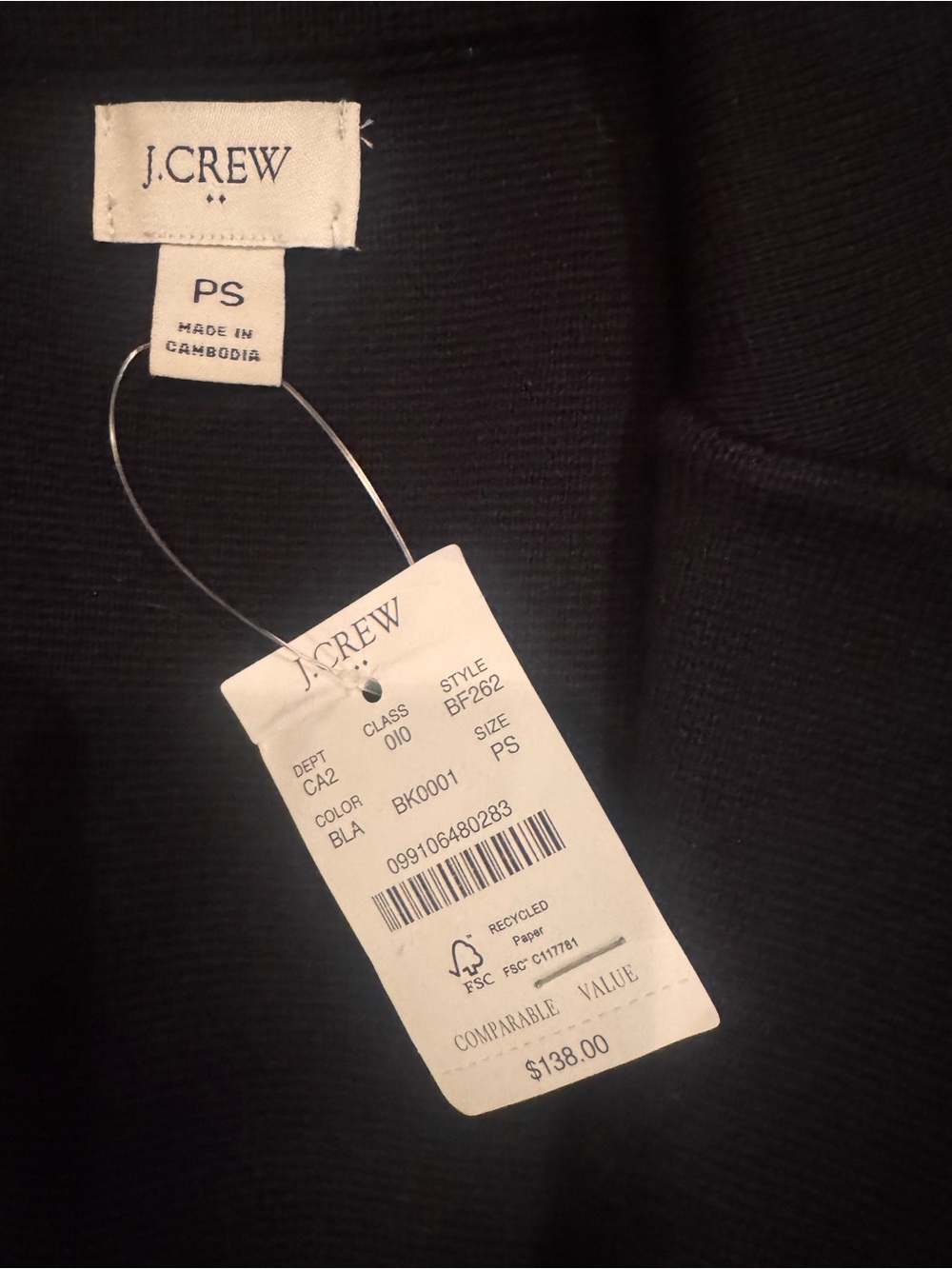 J. Crew Factory Schoolboy Sweater Blazer, Size Petite Small, NWT - Picture 6 of 7